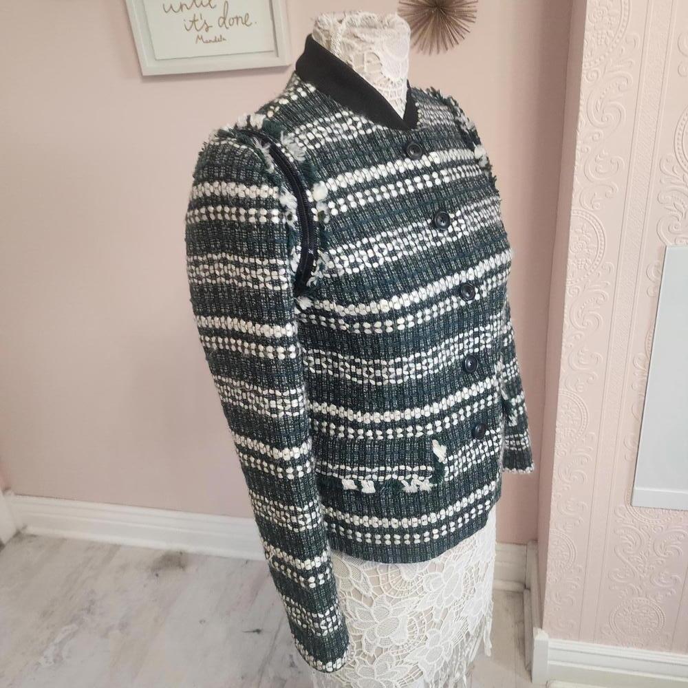 LKNW TORY BURCH Tweed Green White blazer jacket 4